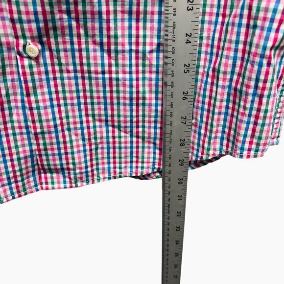 Dsquared2 Button Up Shirt Cotton Plaid Pink Blue Green Men’s Size 48 - Picture 4 of 9
